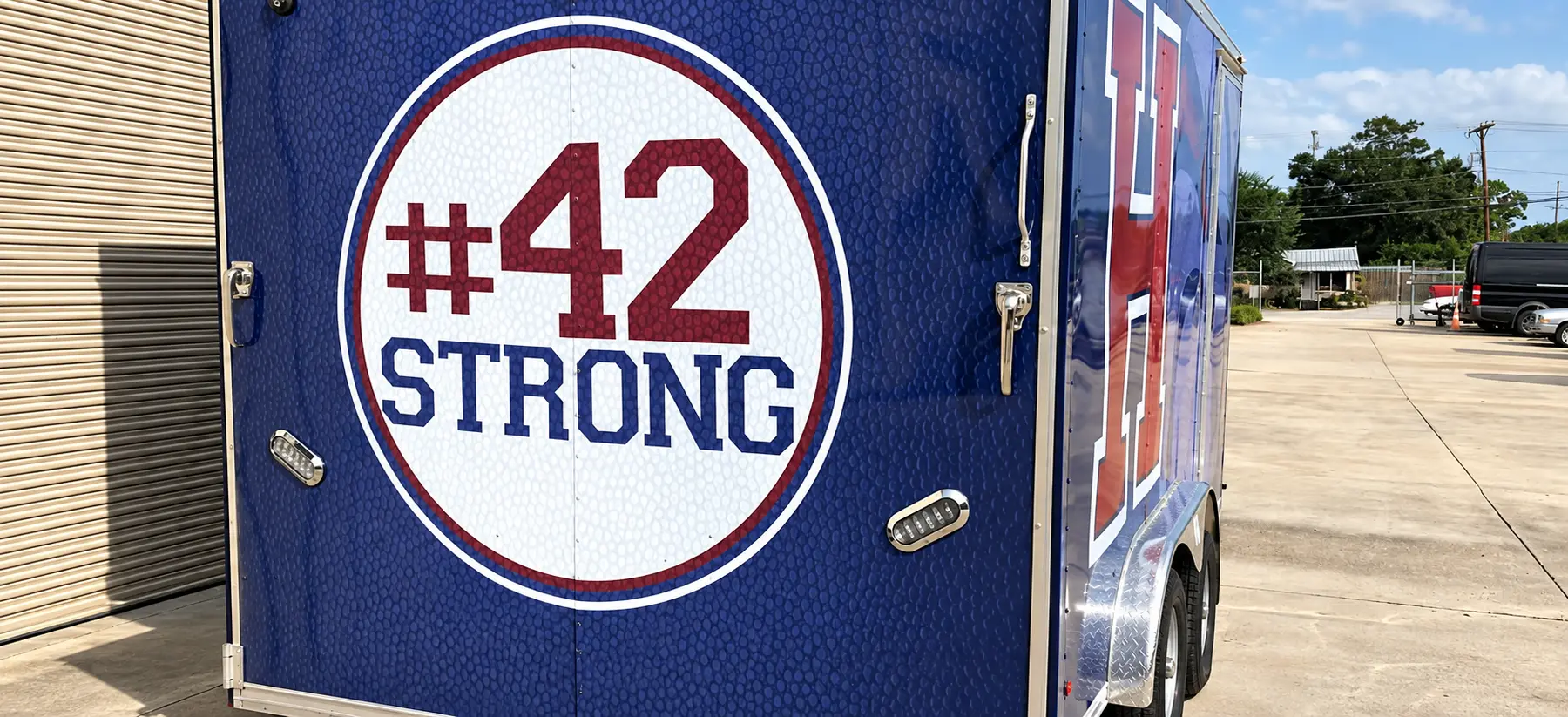#42 Strong school athletic trailer full wrap