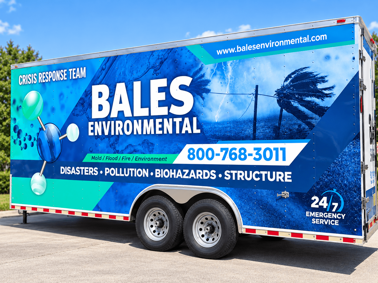 Bales Environmental emergency response trailer wrap