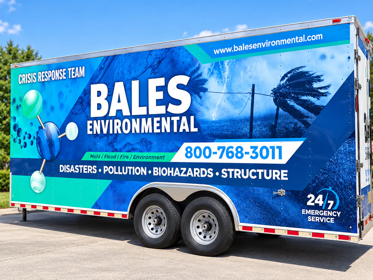 Bales Environmental emergency response trailer wrap