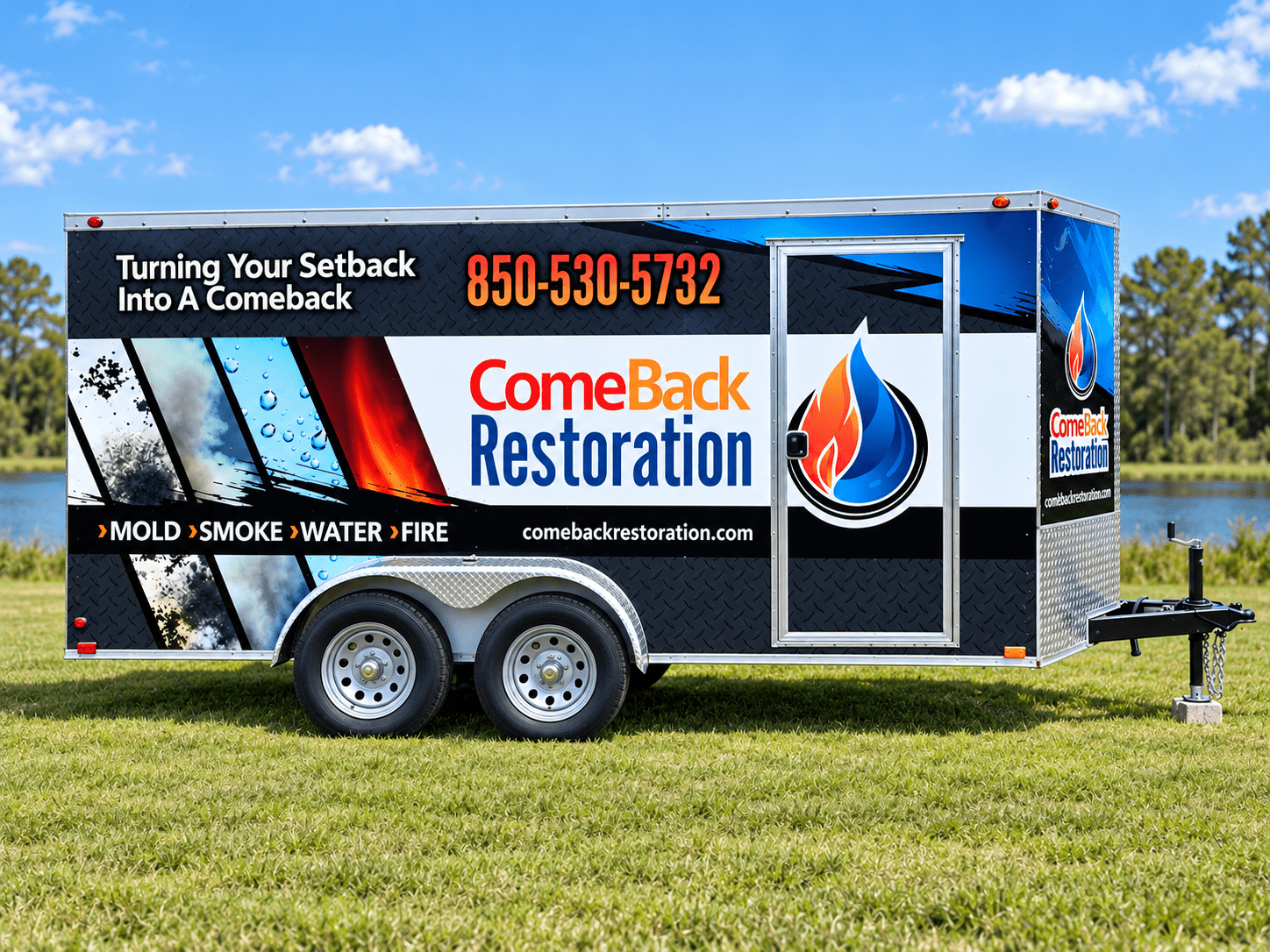 ComeBack Restoration enclosed trailer graphics