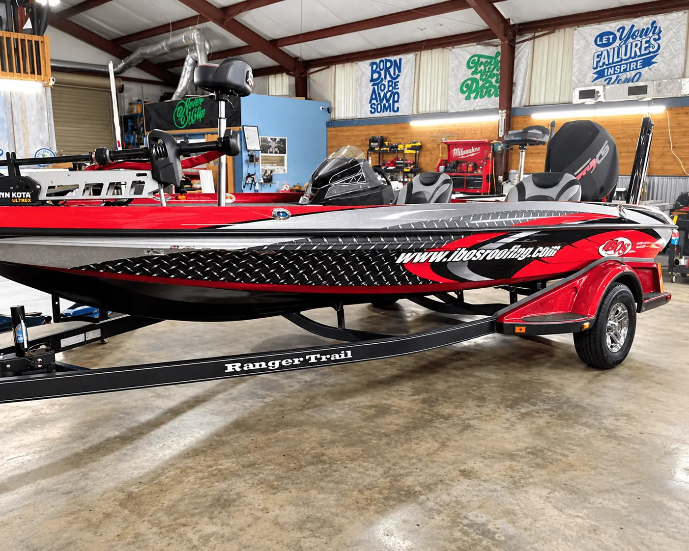 IBOS Roofing custom bass boat wrap