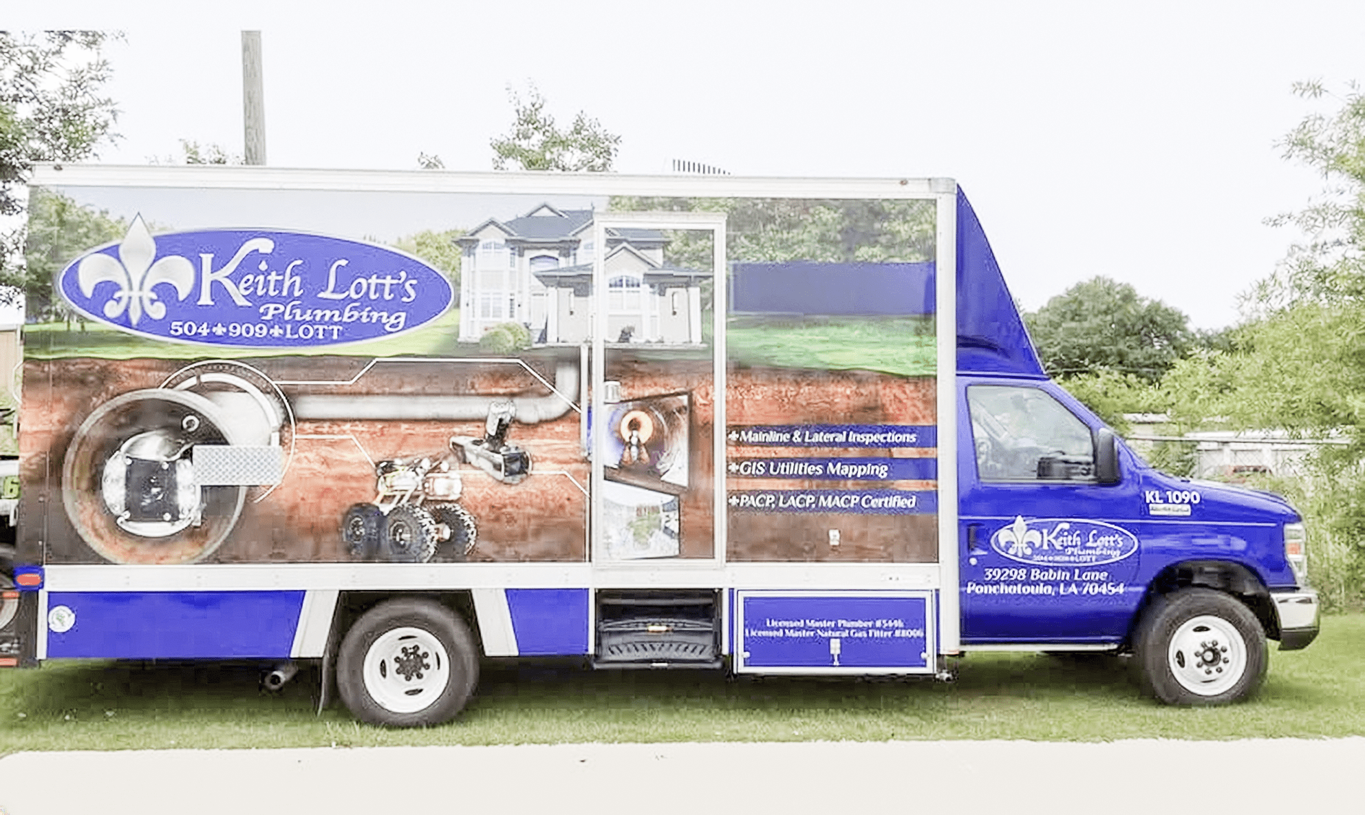 Keith Lott’s Plumbing video pipeline inspection truck wrap