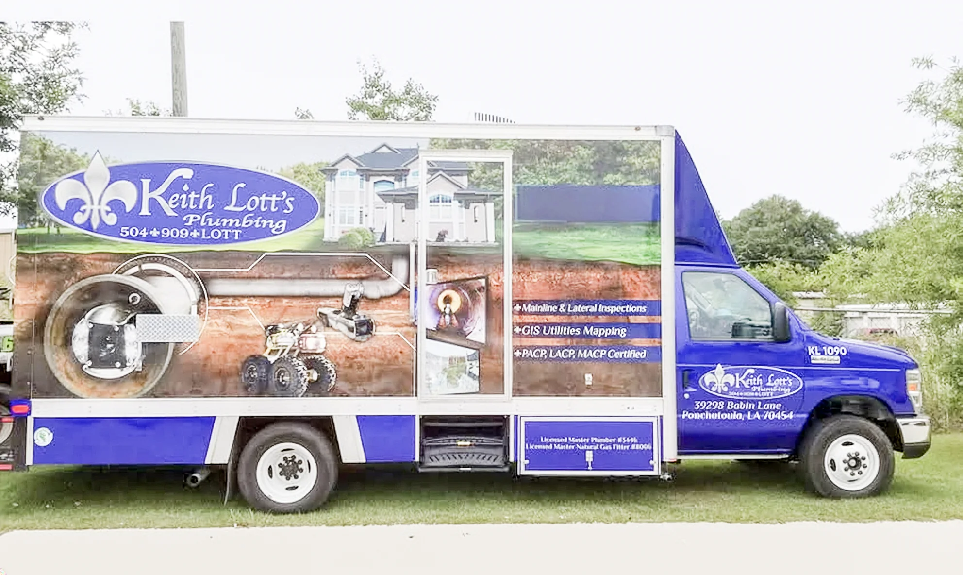 Keith Lott’s Plumbing video pipeline inspection truck wrap