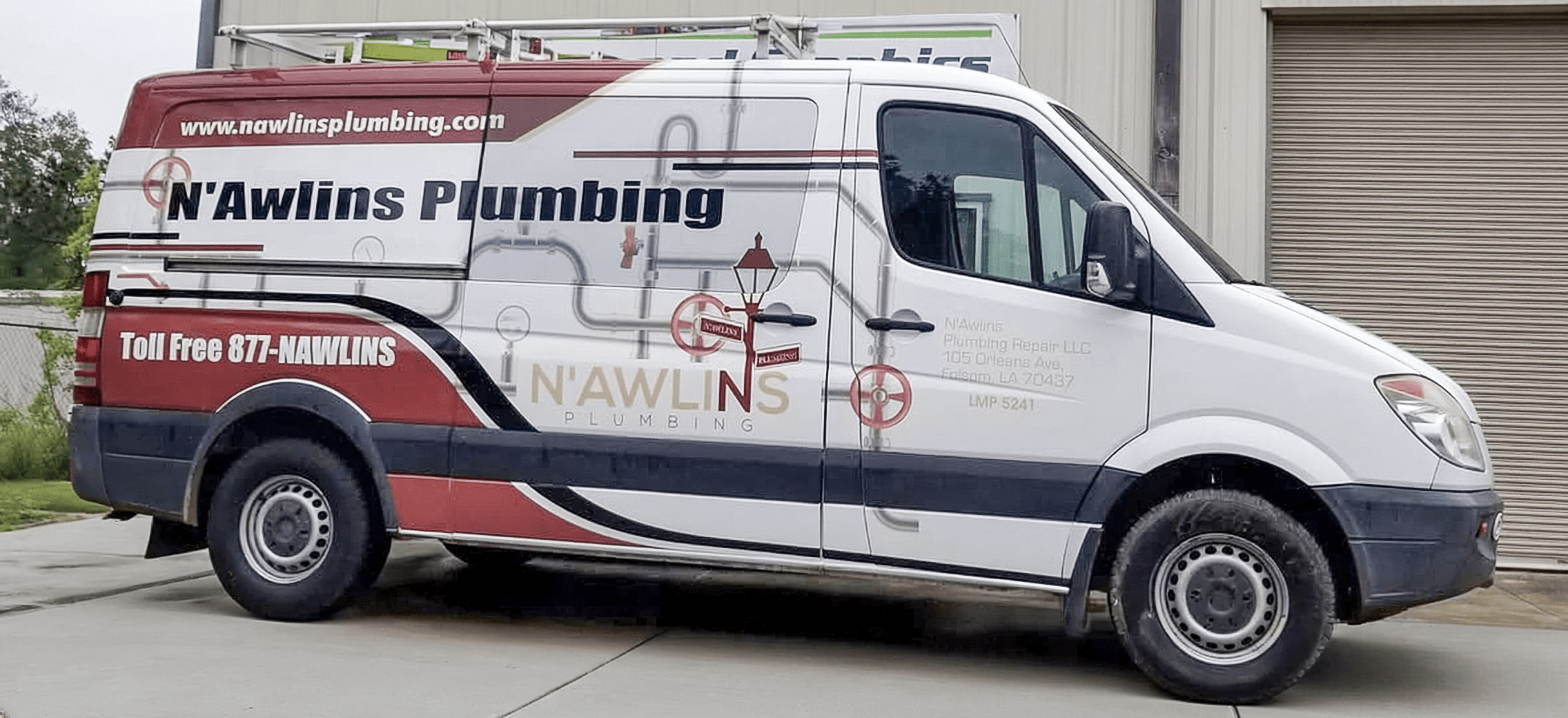 N’Awlins Plumbing Mercedes Sprinter commercial van wrap
