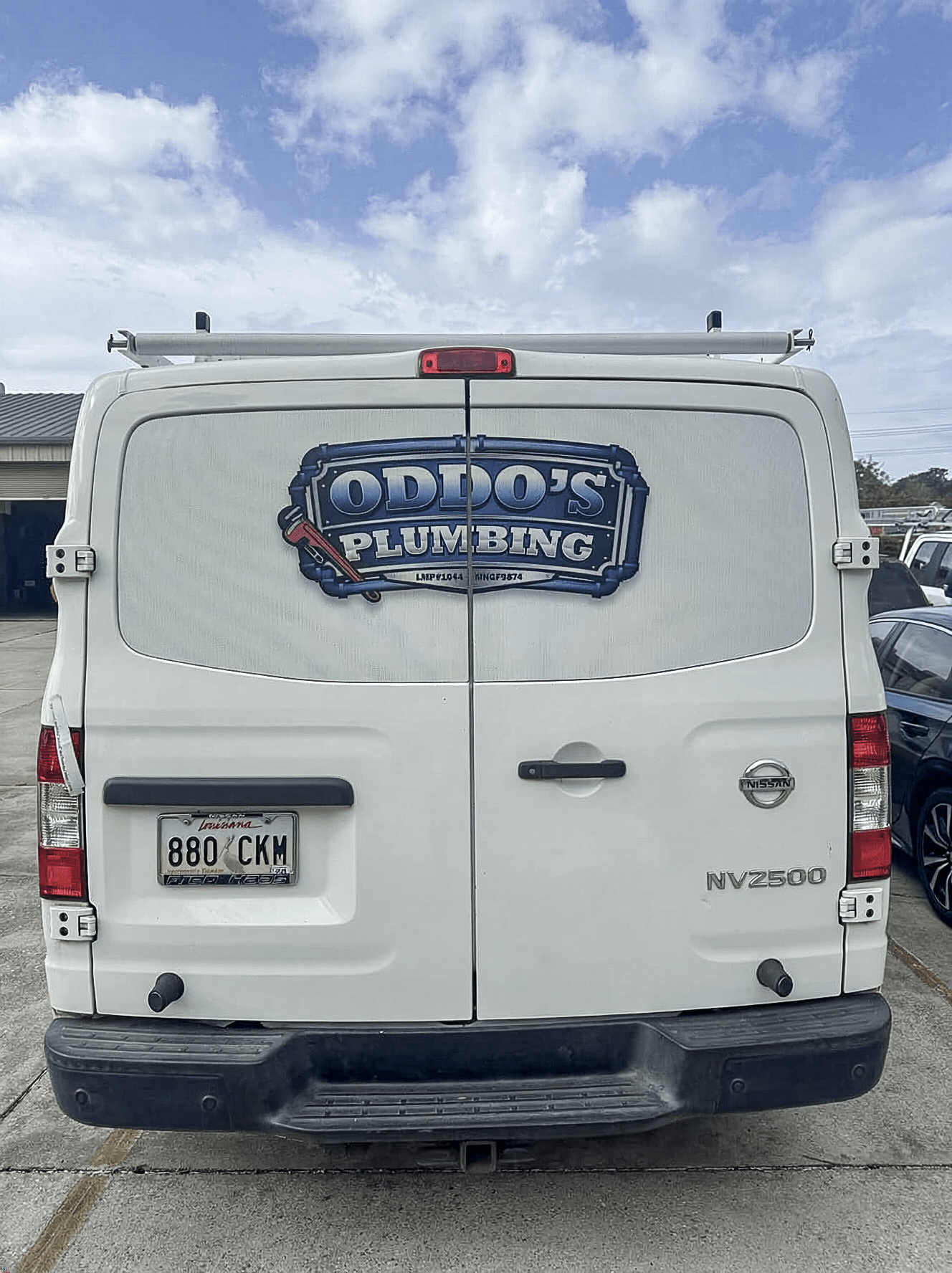 Oddo’s Plumbing commercial vehicle door graphics