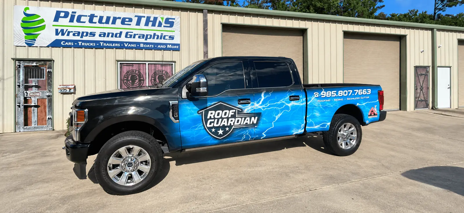 Roof Guardian partial pickup truck wrap