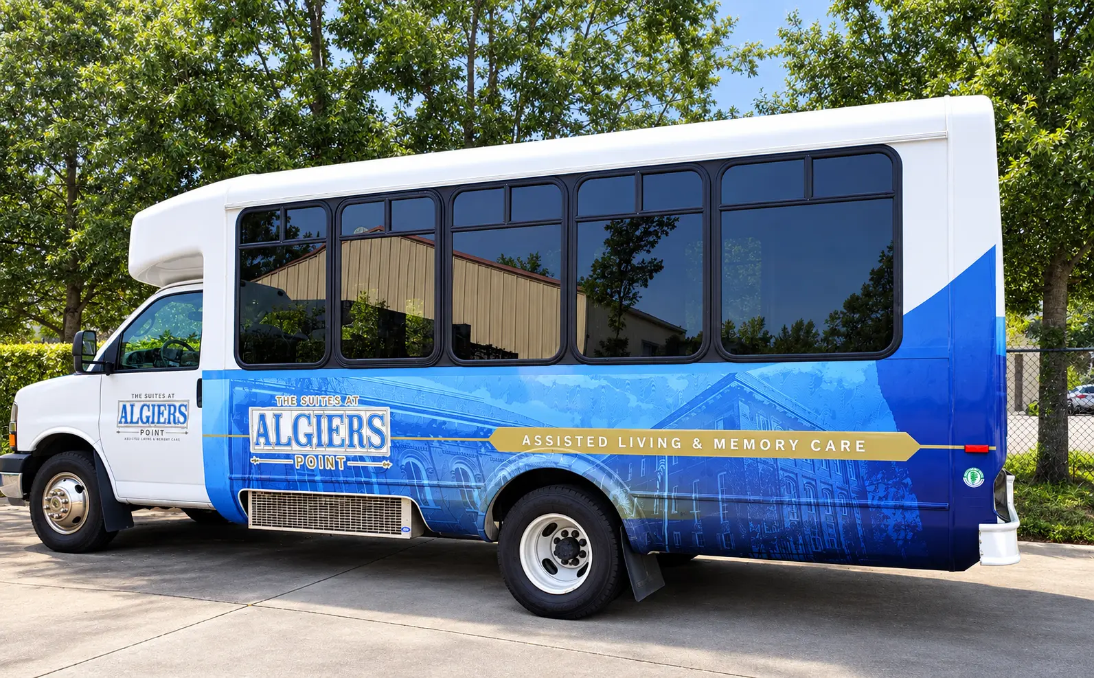 Algiers Point senior living shuttle wrap
