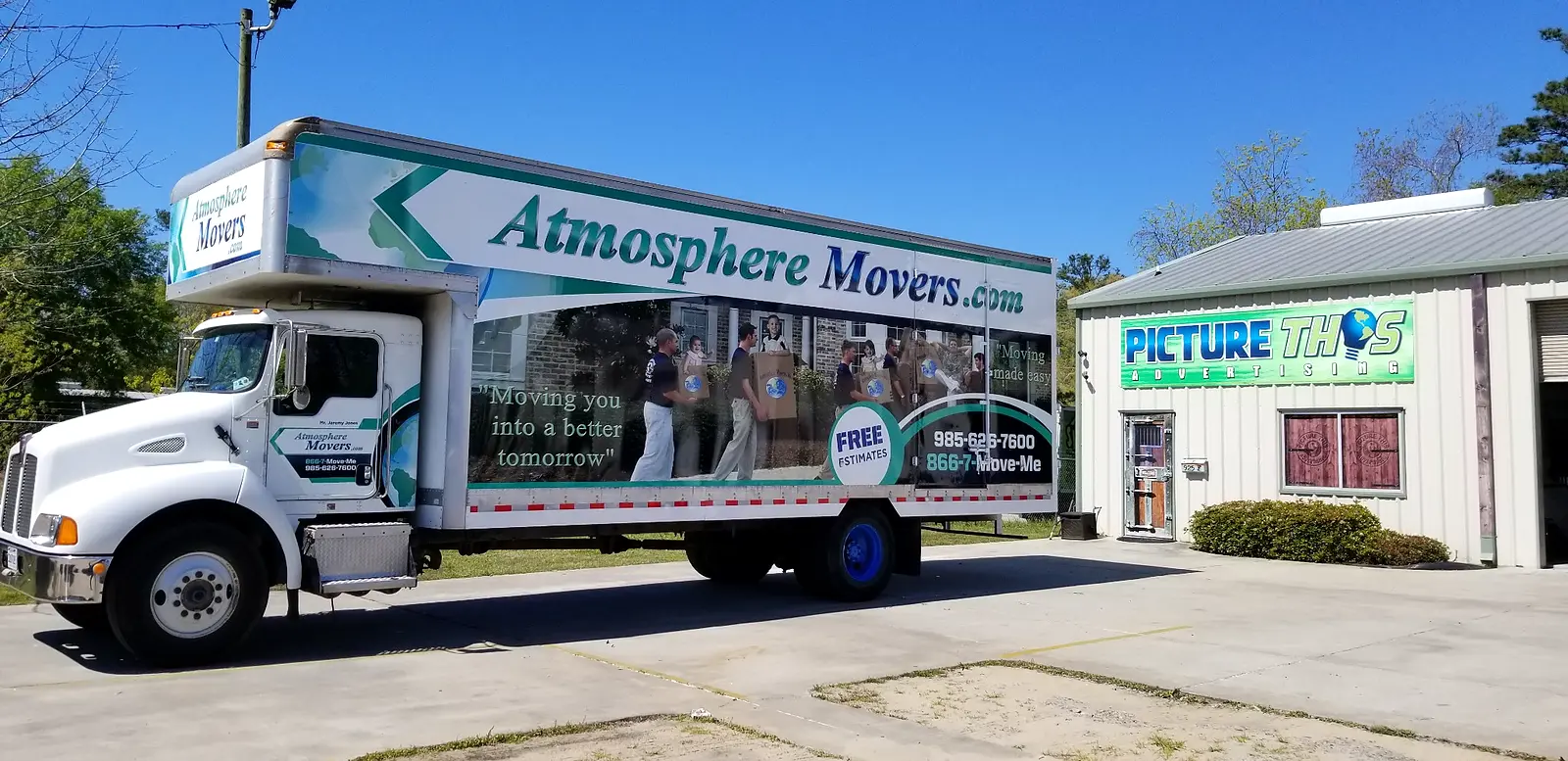 Atmosphere Movers box truck wrap for a professional moving company
