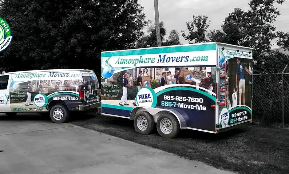 Atmosphere Movers enclosed trailer wrap