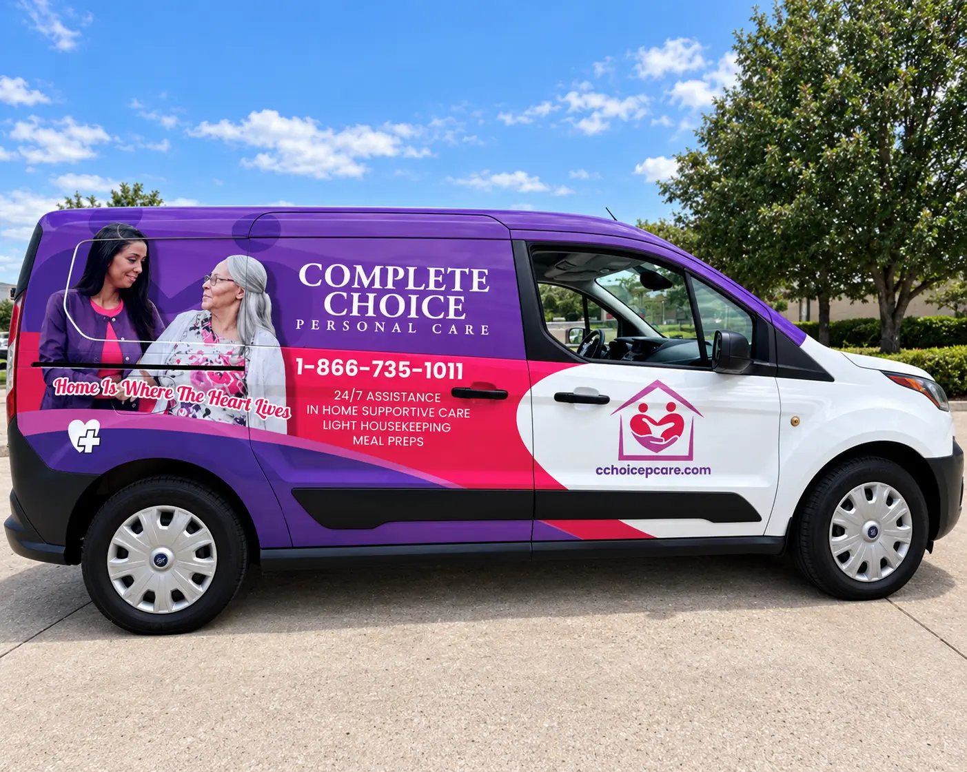 Complete Choice home care van wrap