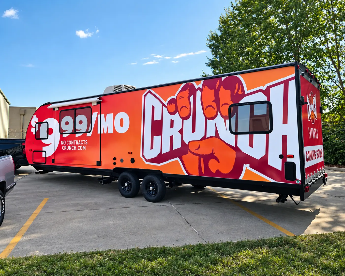 Crunch Fitness promotional motorhome wrap