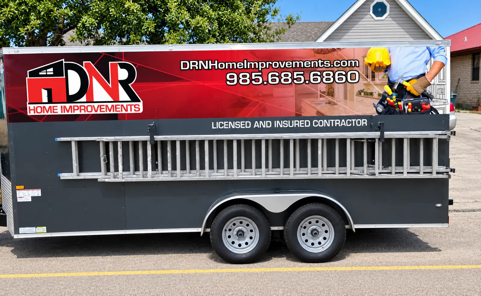 DNR Home Improvements contractor trailer wrap