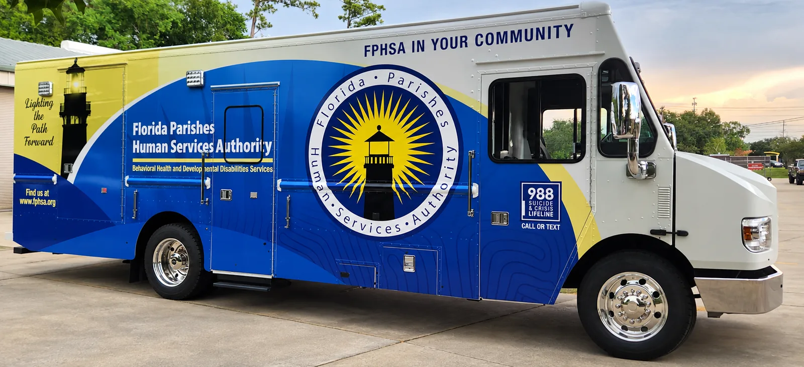 Florida Parishes Human Services Authority service truck wrap