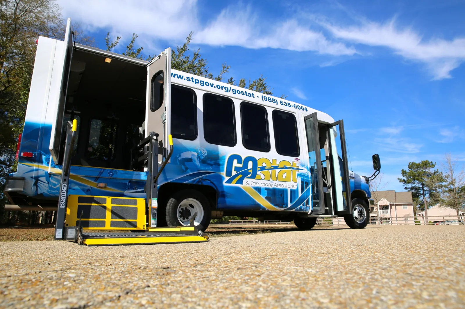 GoStat parish transportation bus wrap