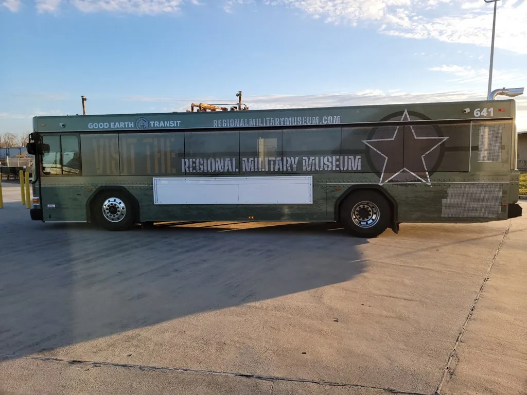 Regional Military Museum full bus wrap
