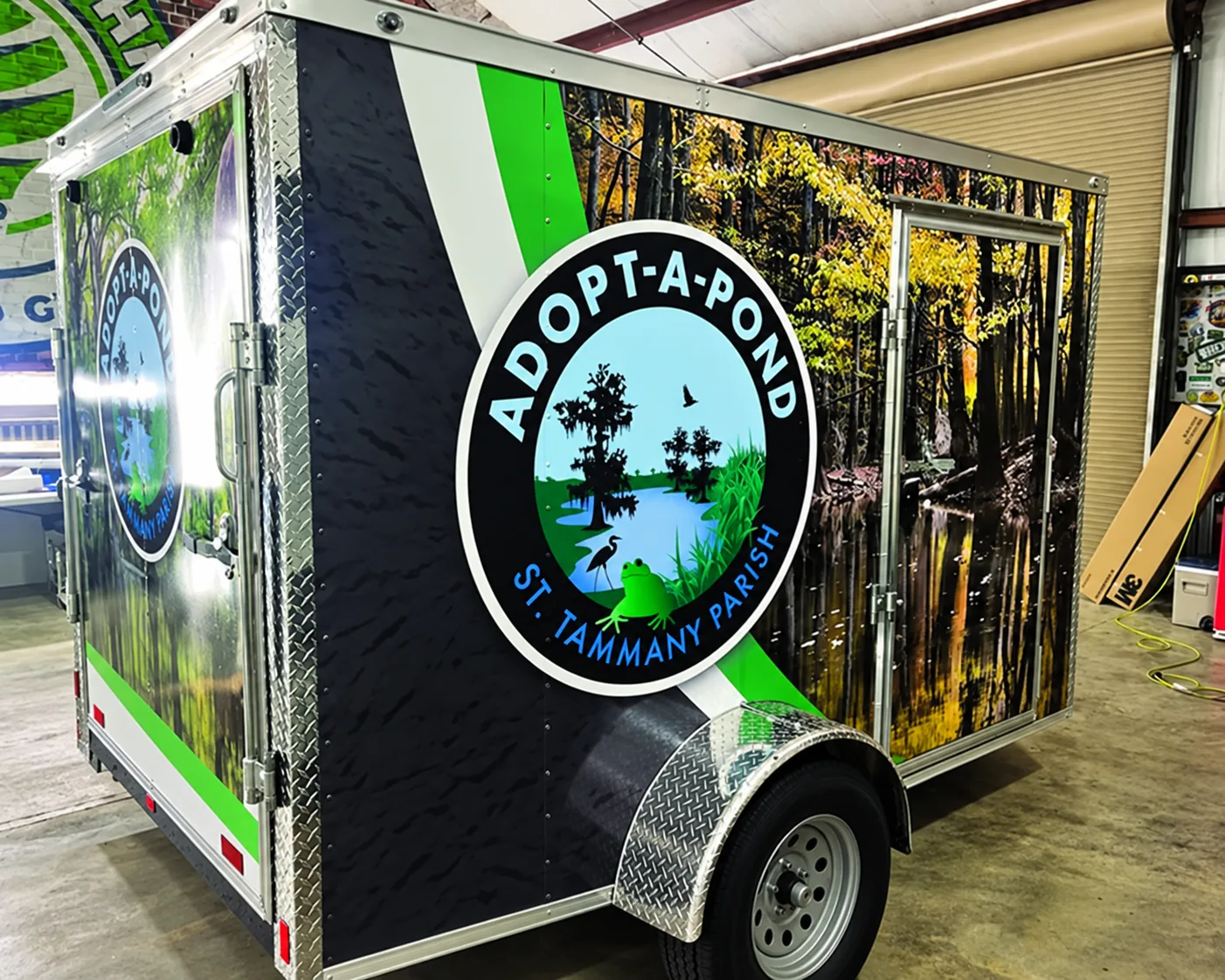 St. Tammany Parish Adopt-a-Pond enclosed trailer wrap