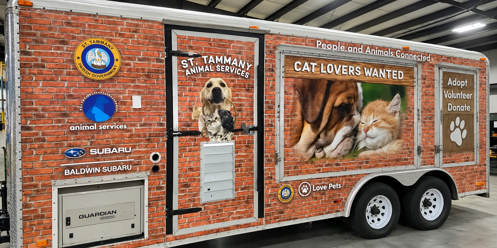 St. Tammany Parish animal services trailer wrap