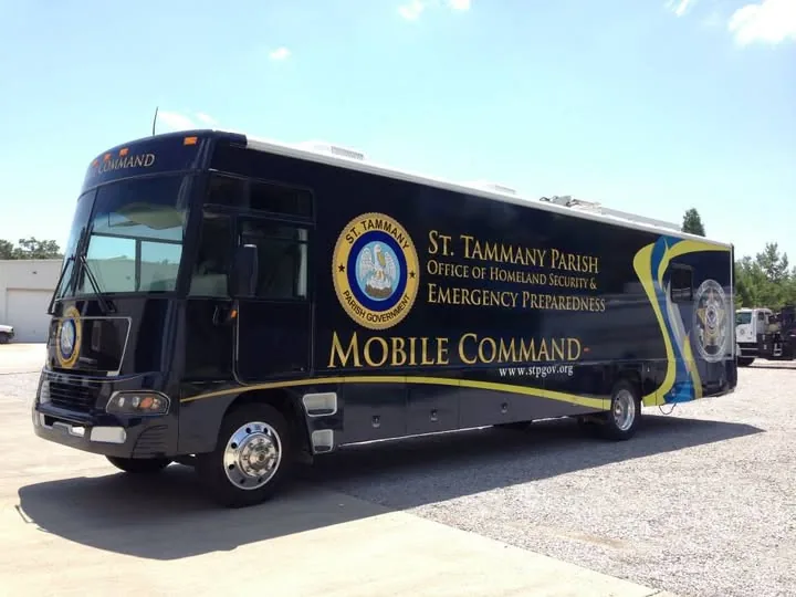 St. Tammany Parish mobile command bus graphics