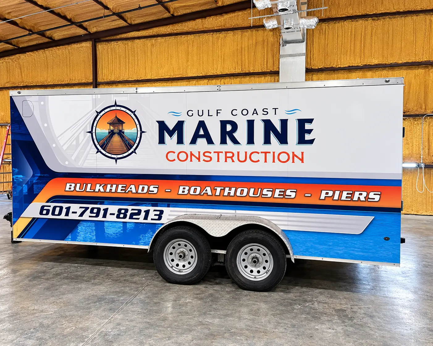 Gulf Coast Marine Construction trailer wrap