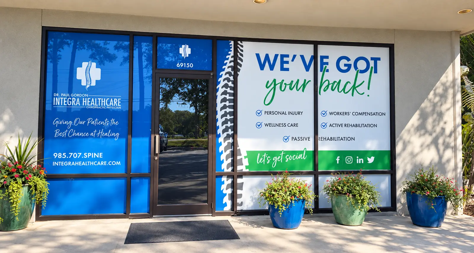 Healthcare office window graphics