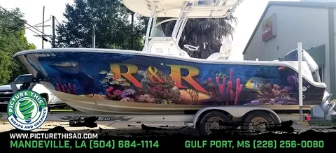 Custom boat wraps for effective marine advertising and branding. Enhance visibility on water with vi.