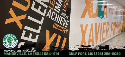 Custom printed wraps for Xavier Prep showcasing school spirit and branding.