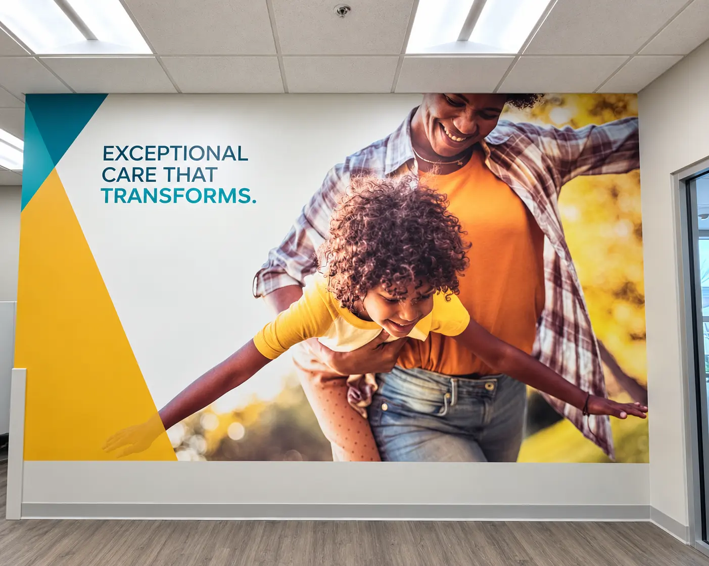 Hospital exceptional care wall graphics