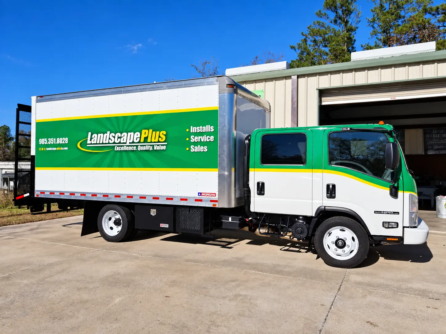 Landscape Plus 16-foot box truck fleet graphics