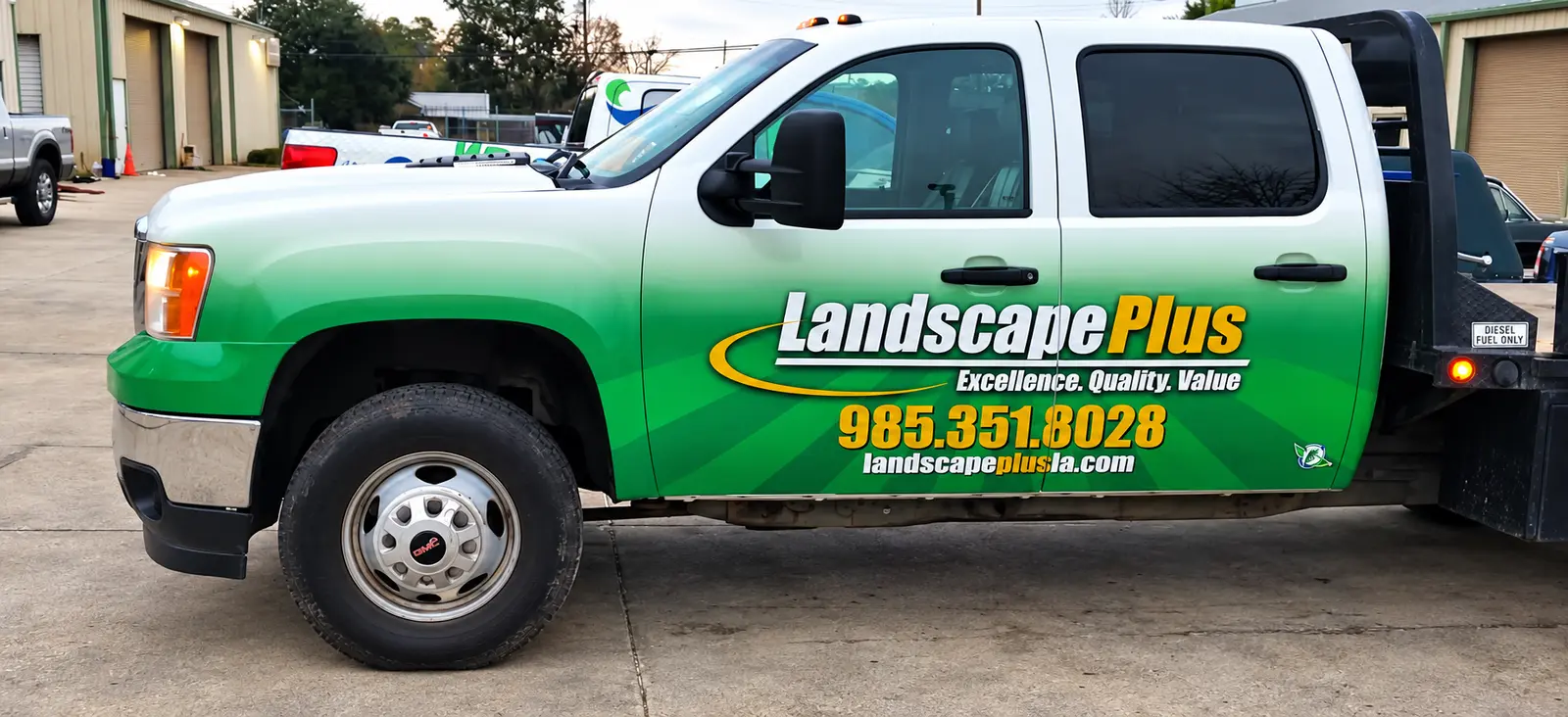 Landscape Plus pickup truck wrap