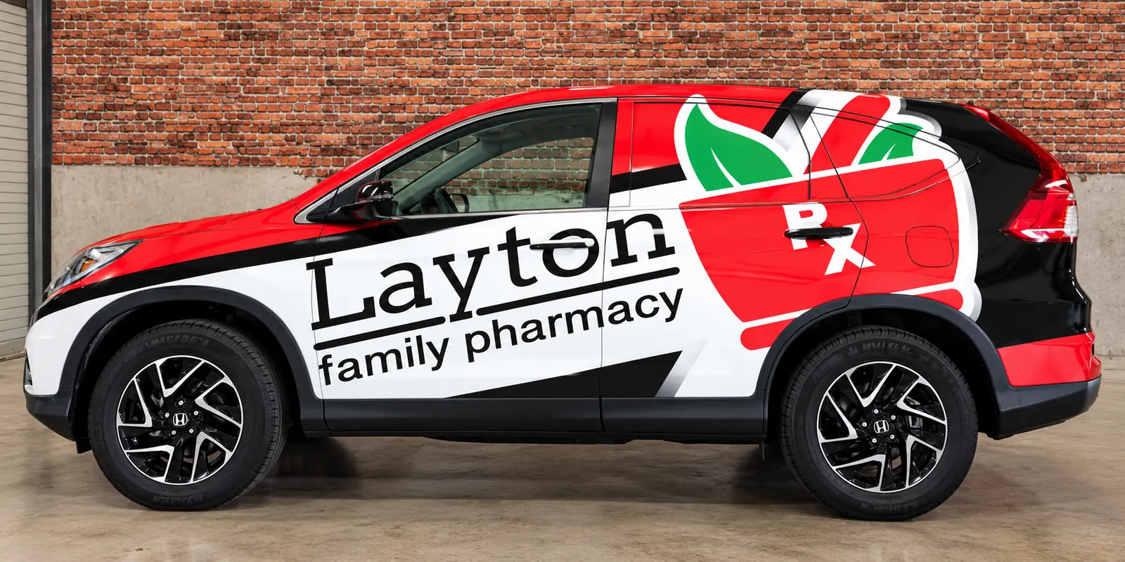 Layton Family Pharmacy car wrap