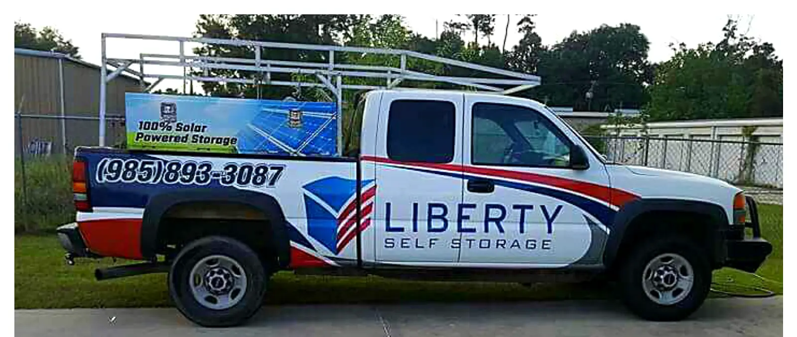 Liberty Self Storage fleet pickup truck wrap