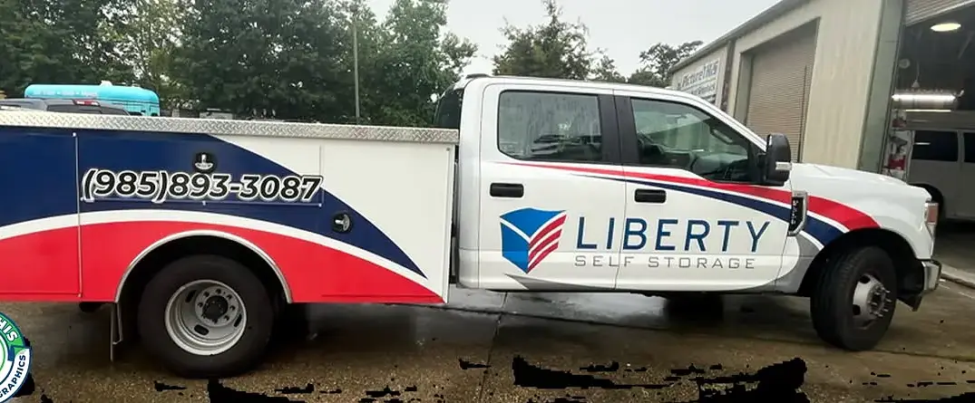 Liberty Self Storage utility truck wrap