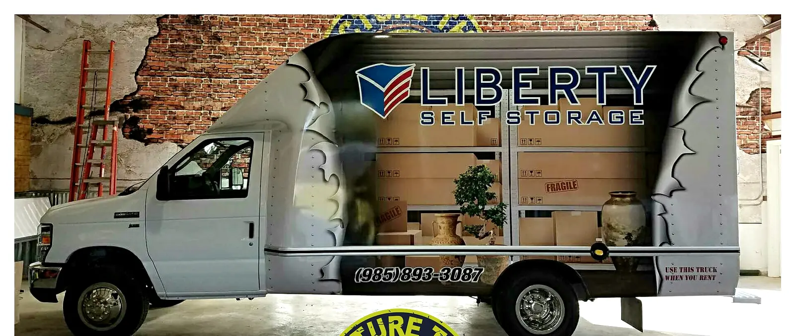 Liberty Self Storage moving truck wrap