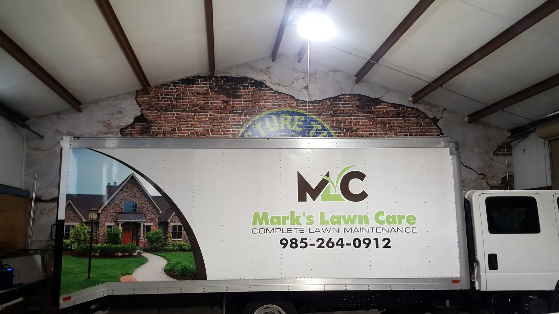 marks lawn care box truck graphics