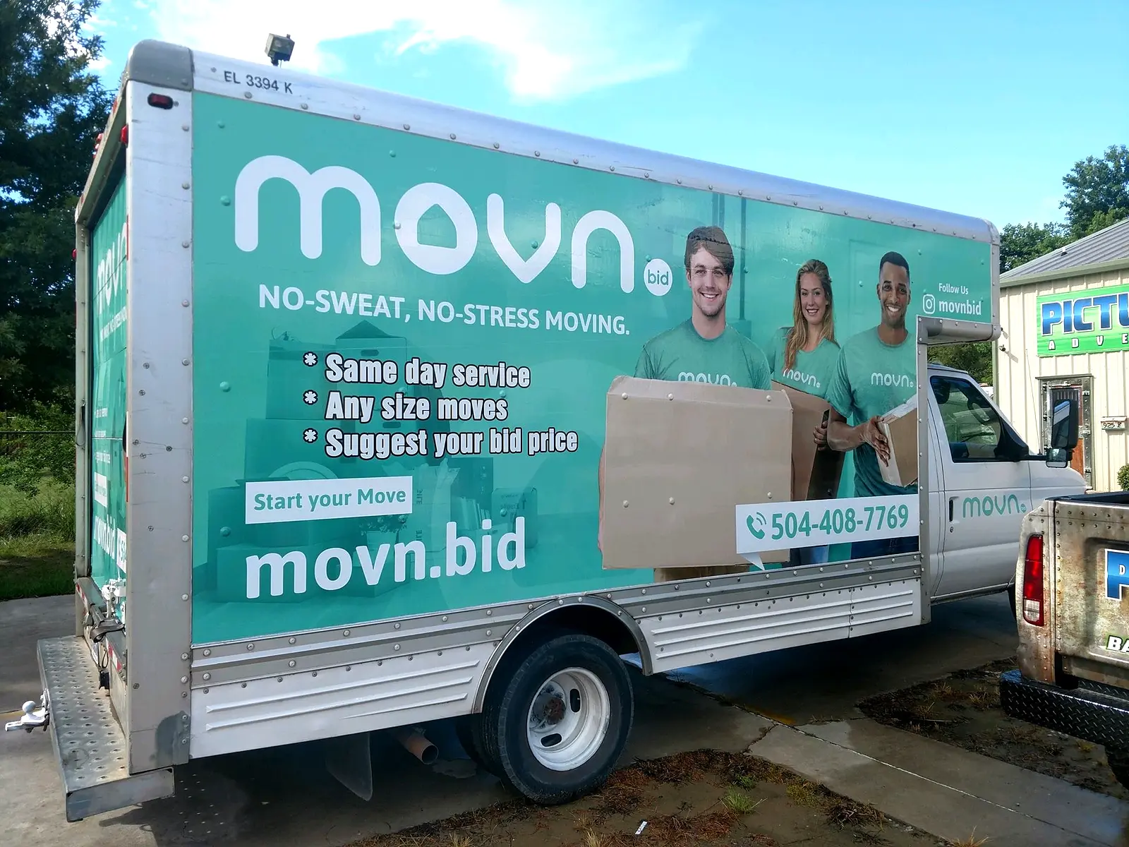 MOVN moving and storage box truck wrap