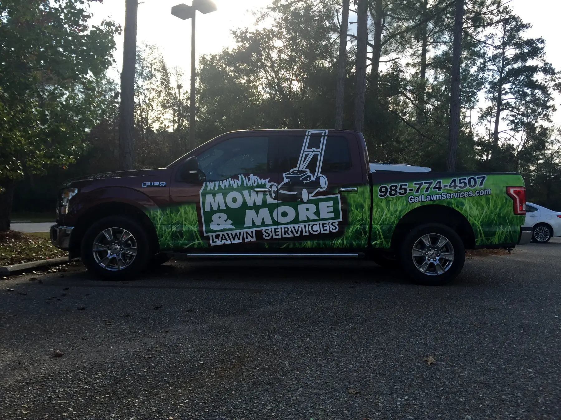 mow and more landscape truck wrap
