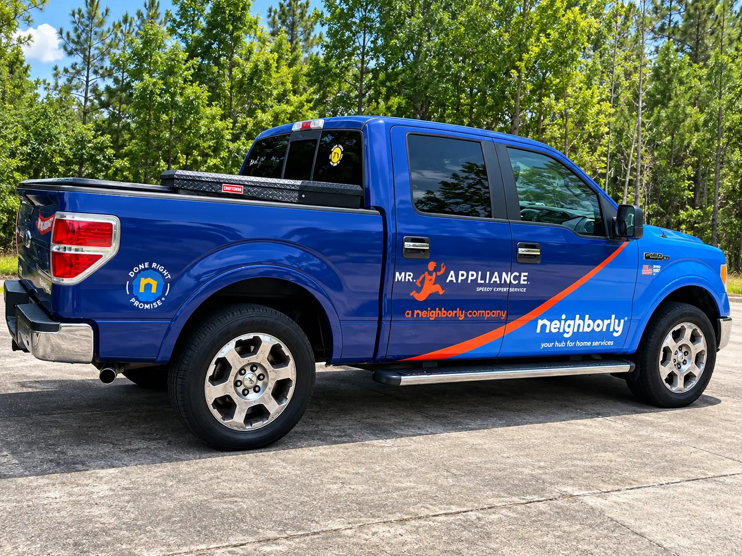 Mr. Appliance service truck graphics