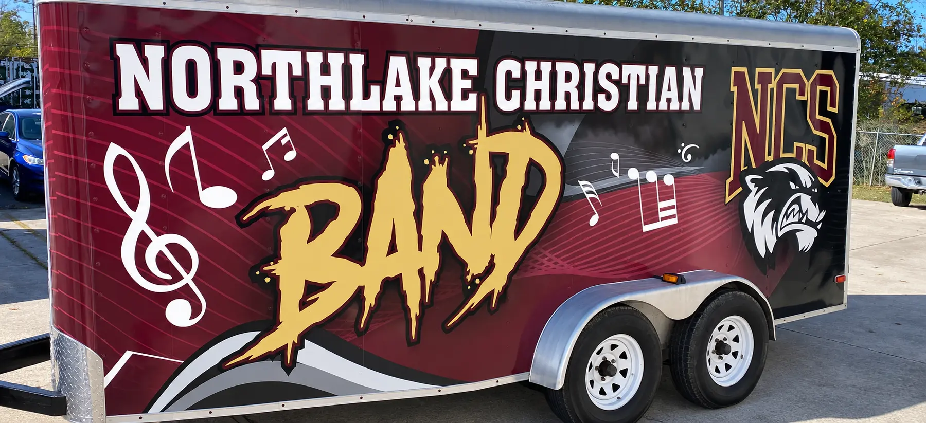 Northlake Christian School band trailer wrap