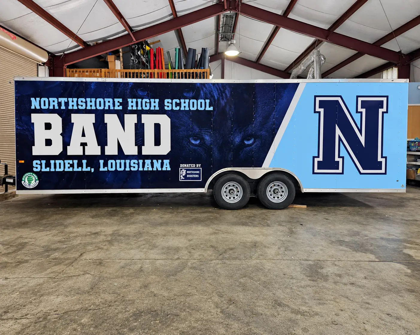 Northshore High School band trailer wrap