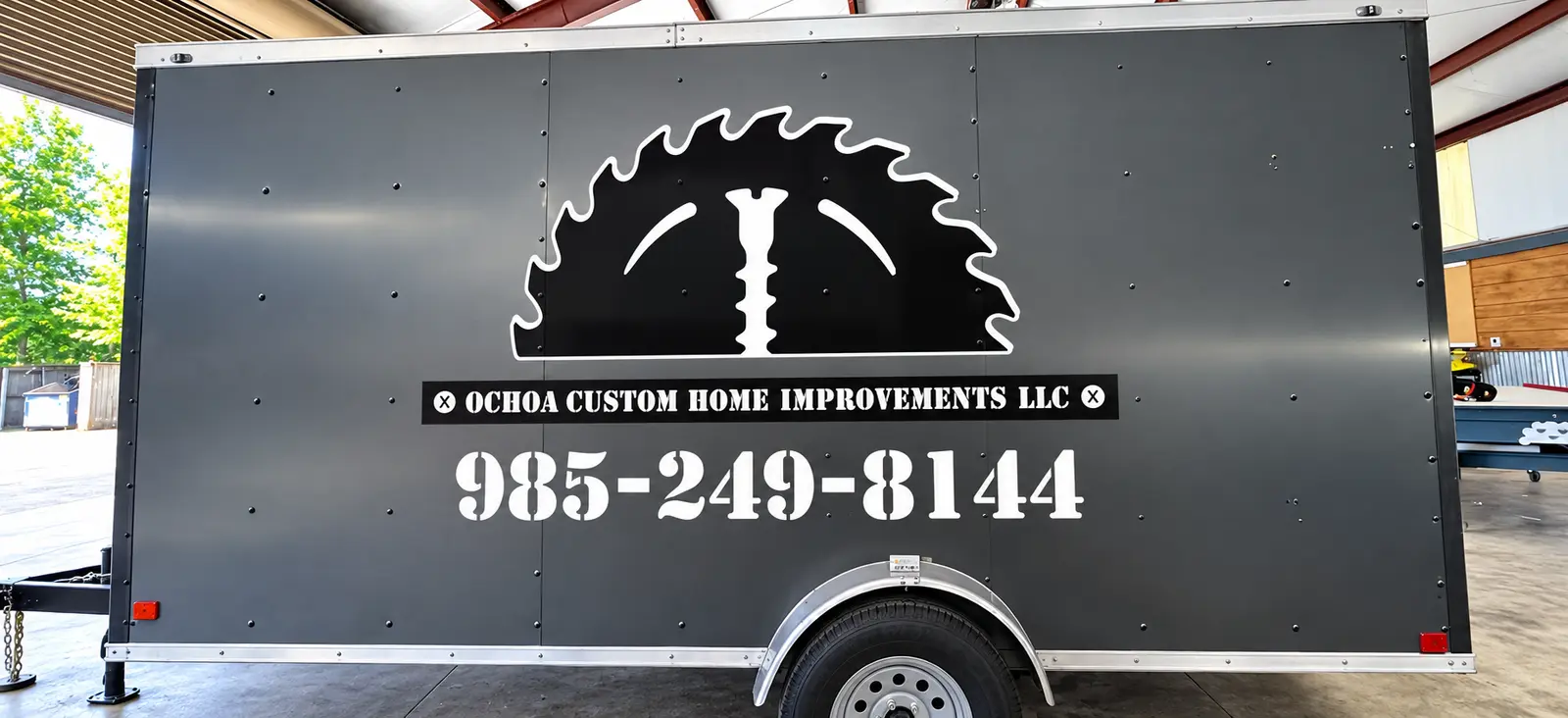 Ochoa Custom Home Improvements trailer graphics