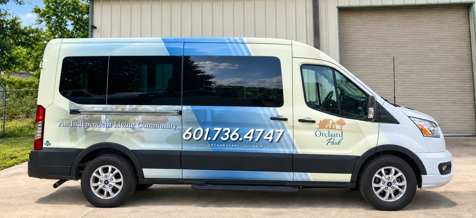 Orchard Park independent living shuttle wrap
