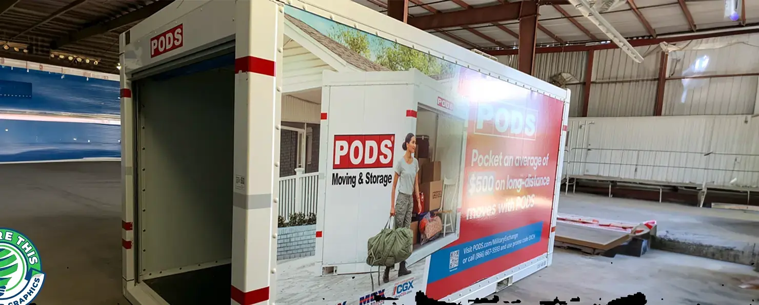 PODS portable moving and storage container wrap