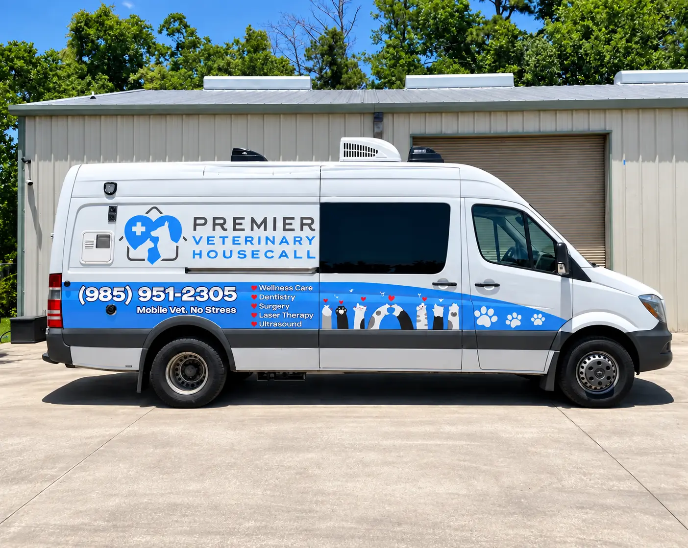 Premier Mobile Veterinary hospital van wrap