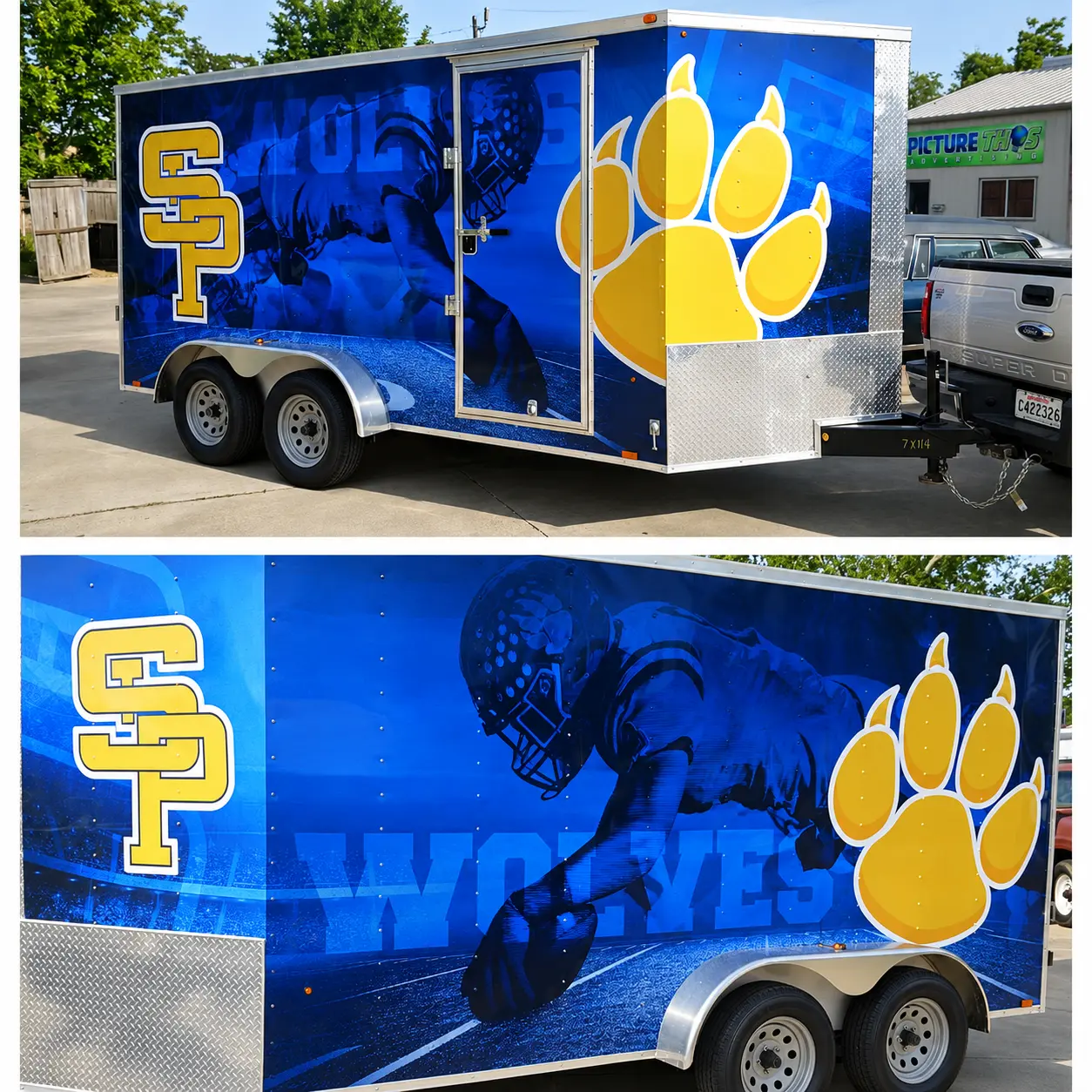 St. Paul's School Wolves full trailer wrap