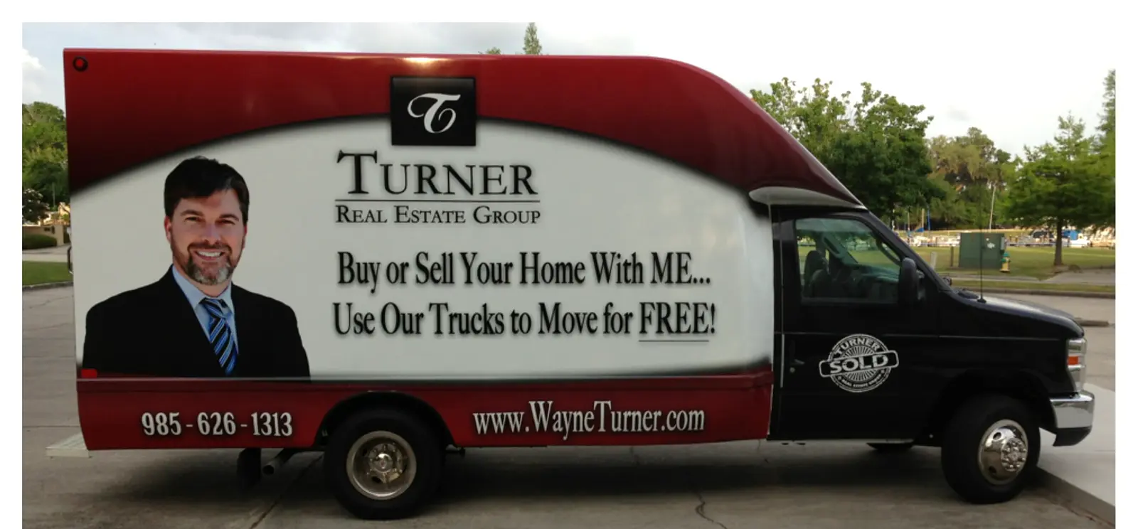Turner Real Estate branded moving truck wrap
