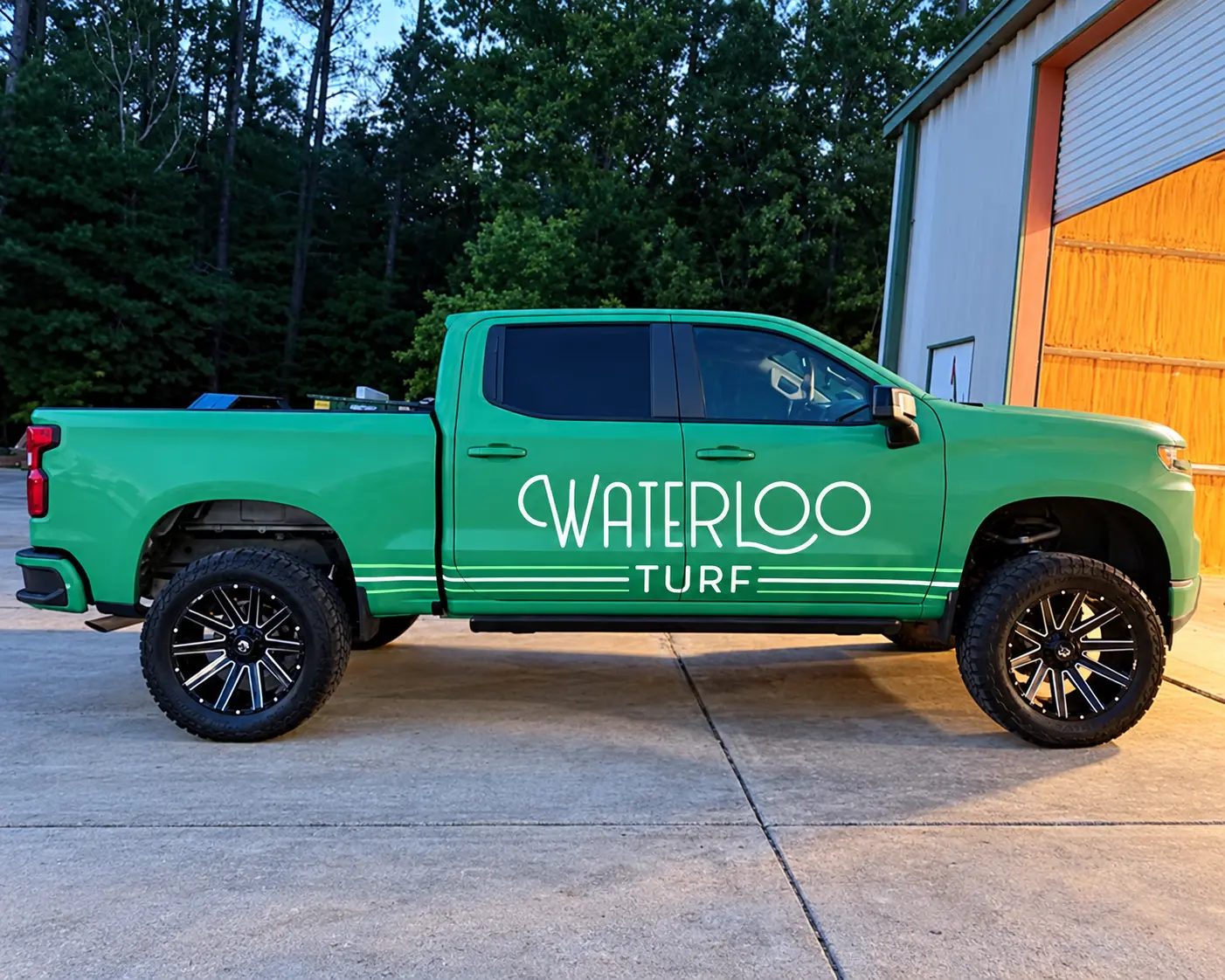 Waterloo Turf pickup truck wrap