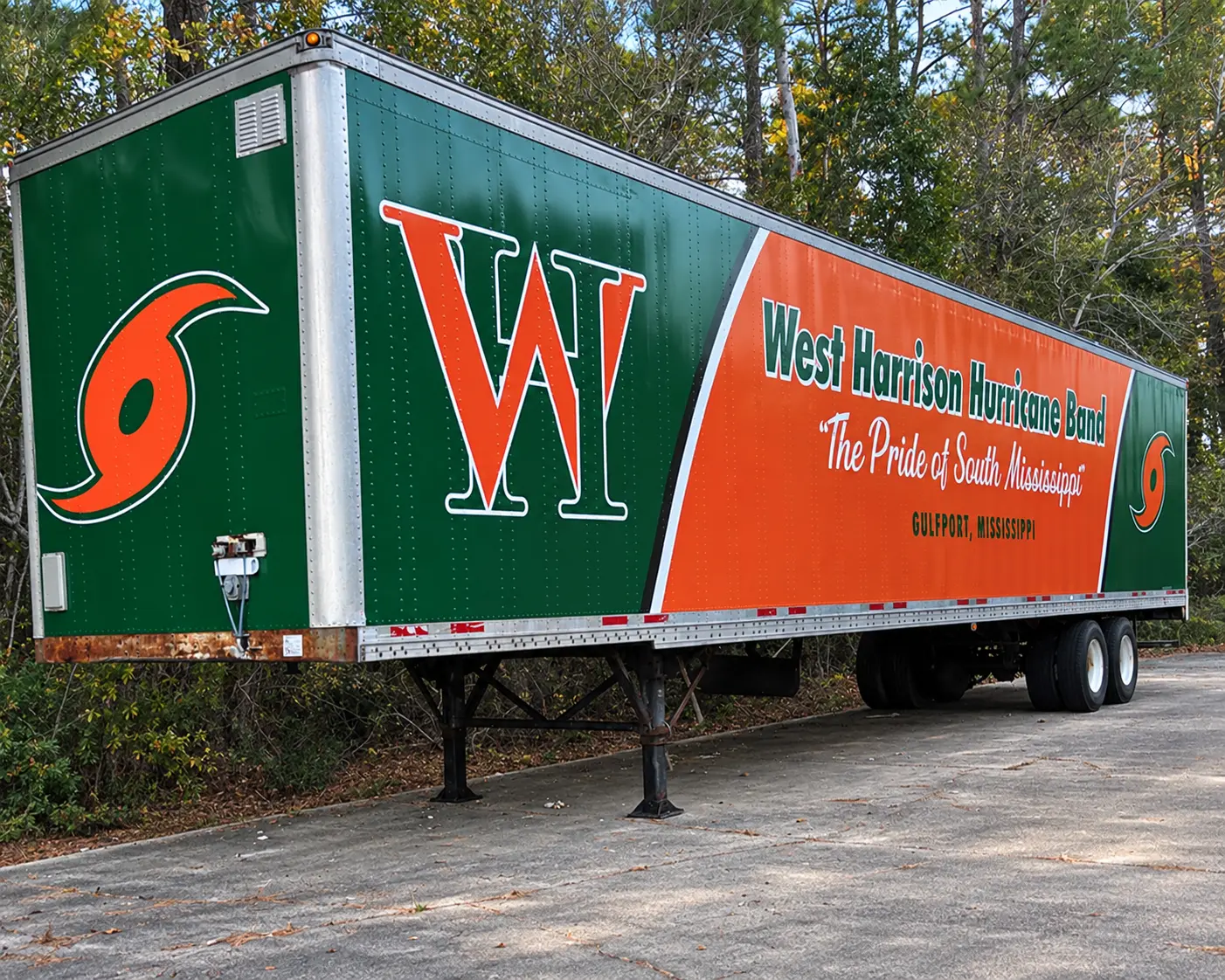 West Harrison High School Hurricanes trailer wrap