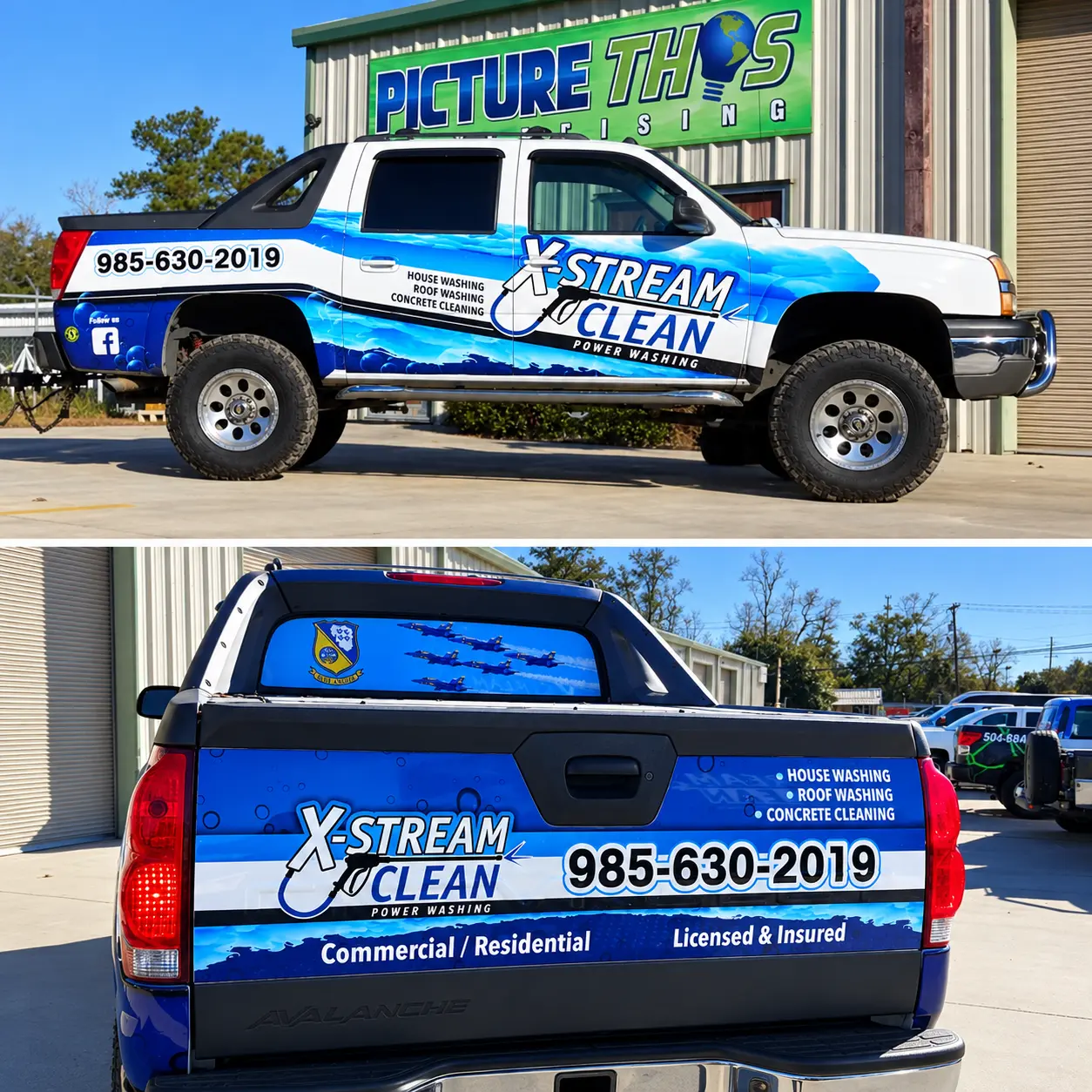 X-Stream Clean Chevrolet Avalanche partial wrap