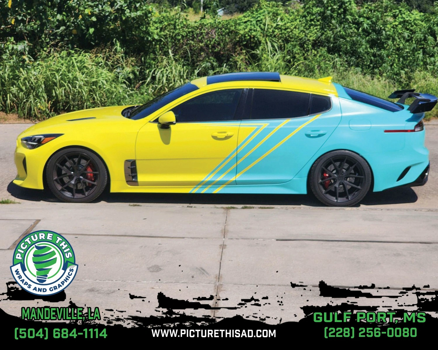 Two-tone color-change vehicle wrap by Picture This Wraps and Graphics