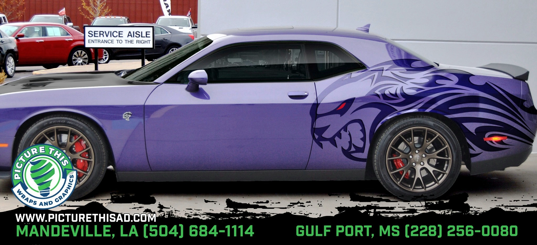 Custom printed personal vehicle wrap by Picture This Wraps and Graphics